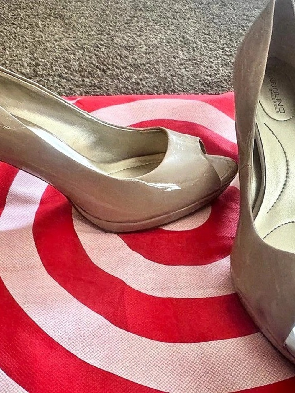 Bandolino Rainaa Peep Toe Platform Pump Pumps Brown